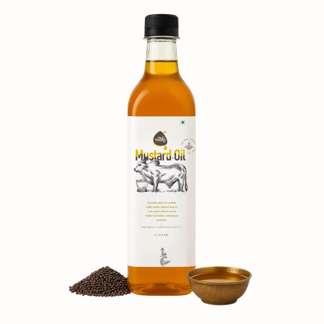 Vedika Organics Extra Virgin Kachi  Ghani Mustard Oil shudhkart