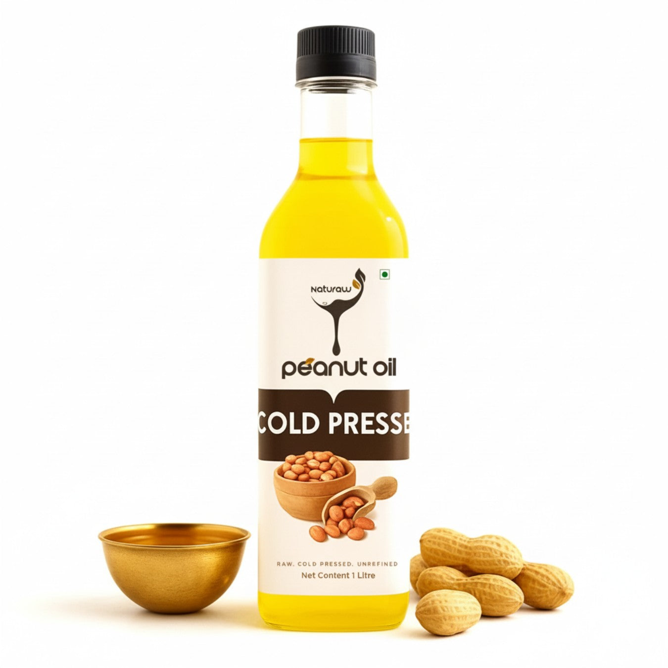 Cold Pressed Peanut Oil Organic, Pure and Natural
