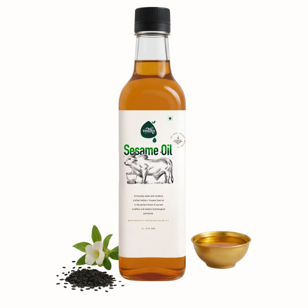 Vedika Organics Extra Virgin Sesame Oil (1 litre) shudhkart