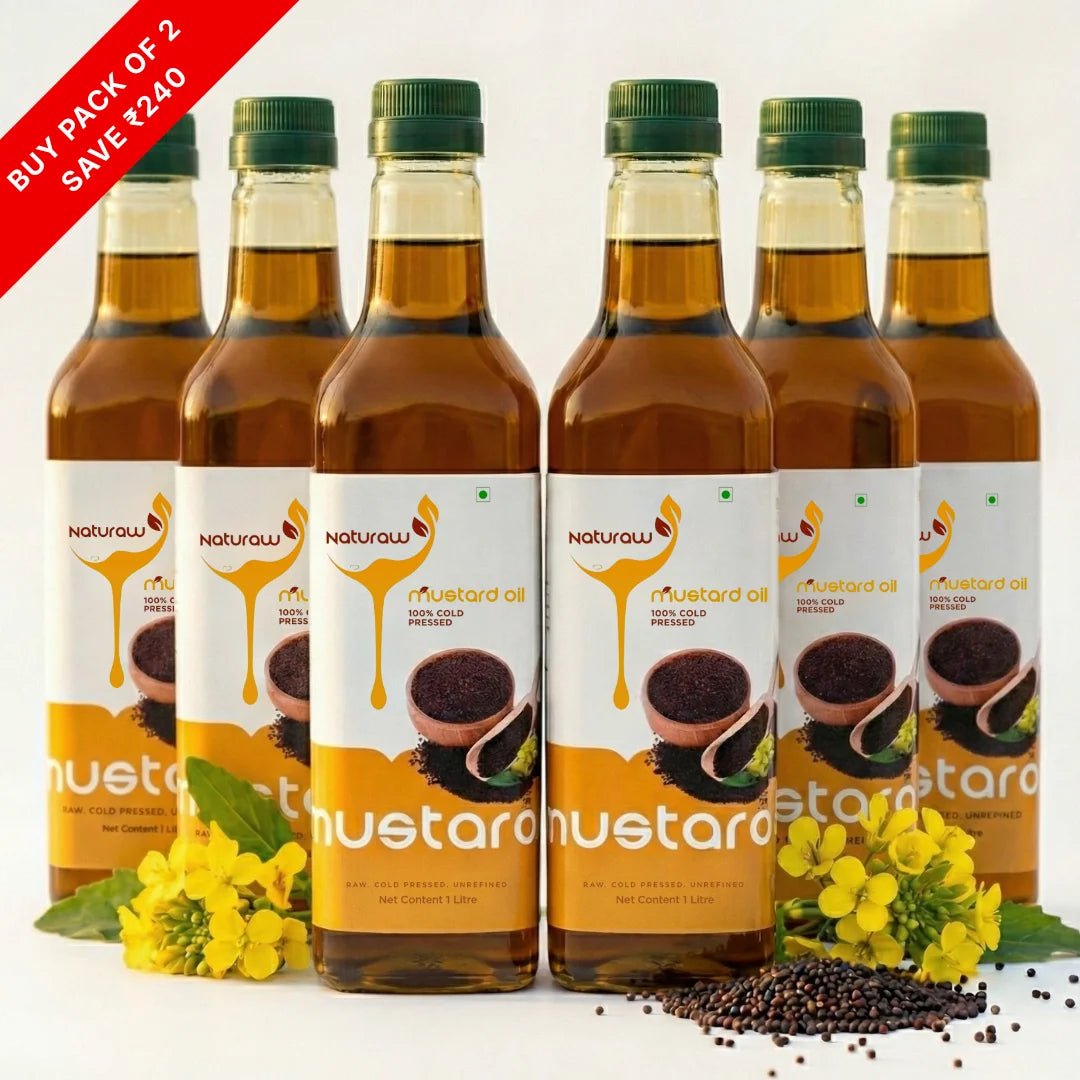 Cold Pressed Mustard Oil, Organic, Pure and Natural - Shudhkart