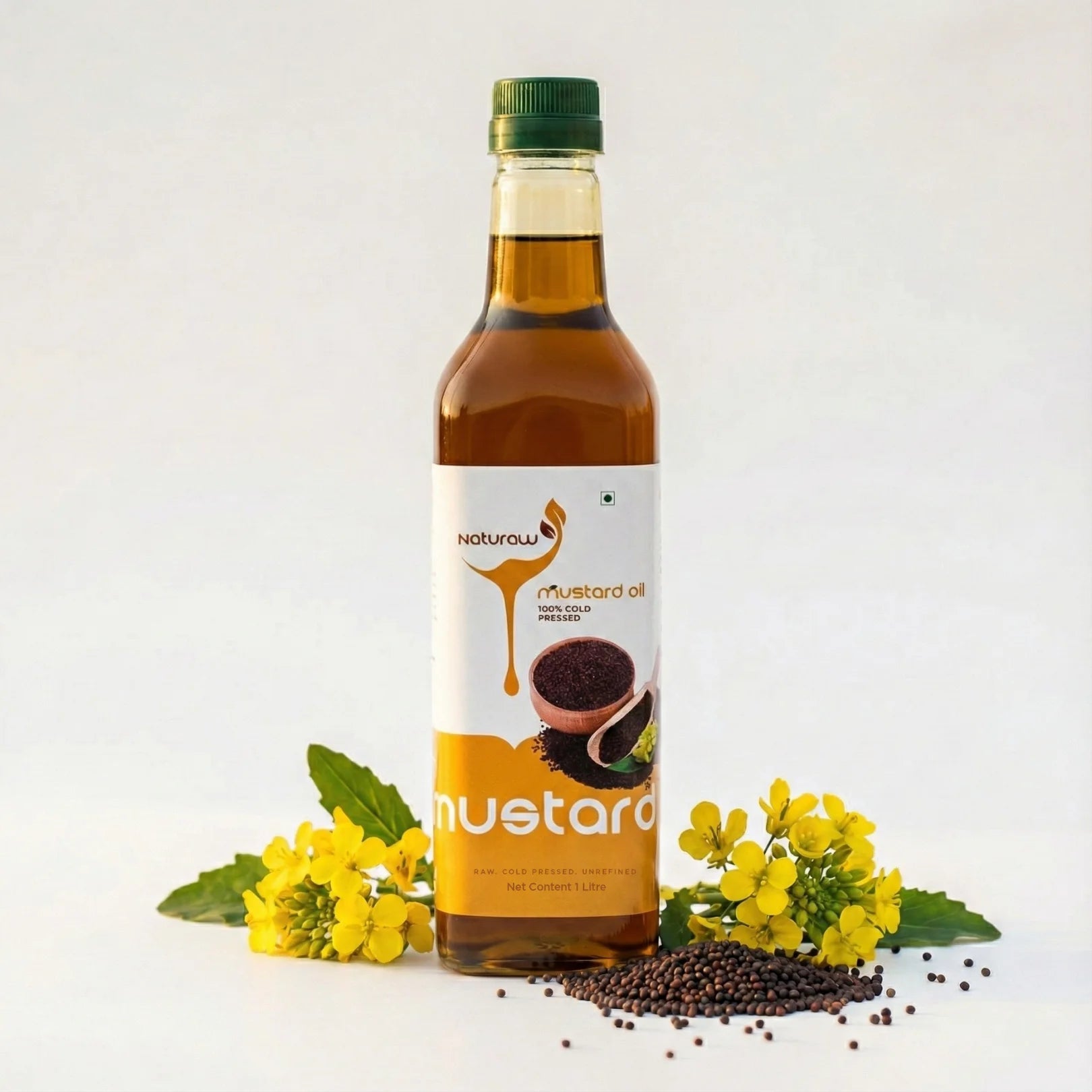Cold Pressed Mustard Oil, Organic, Pure and Natural - Shudhkart