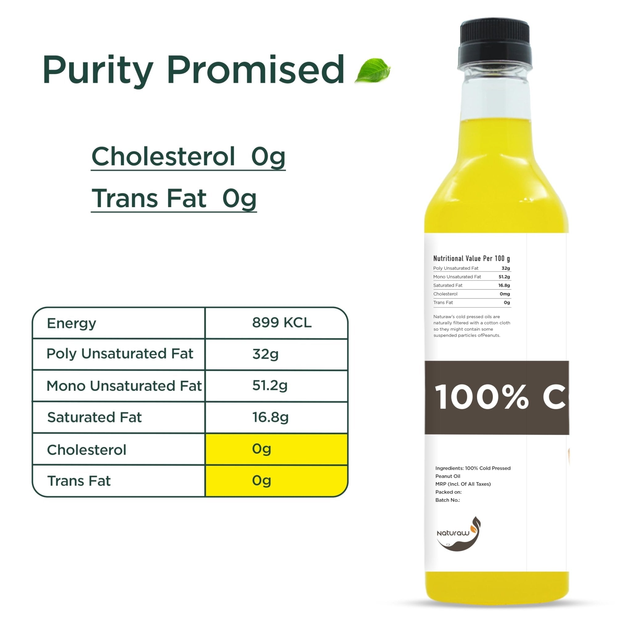 Cold Pressed Peanut Oil Organic, Pure and Natural - Shudhkart