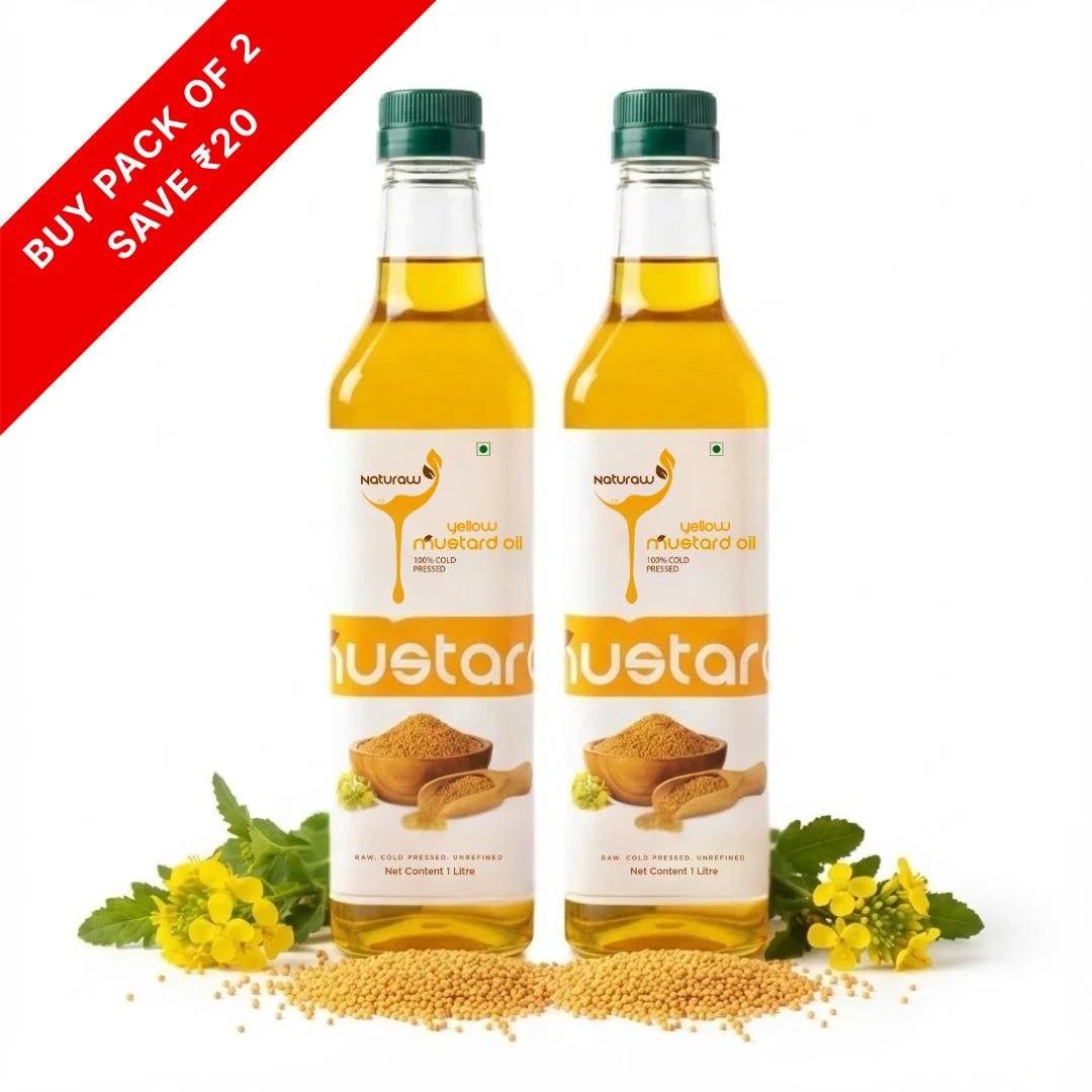 Cold Pressed Yellow Mustard Oil, Organic, Pure and Natural - Shudhkart