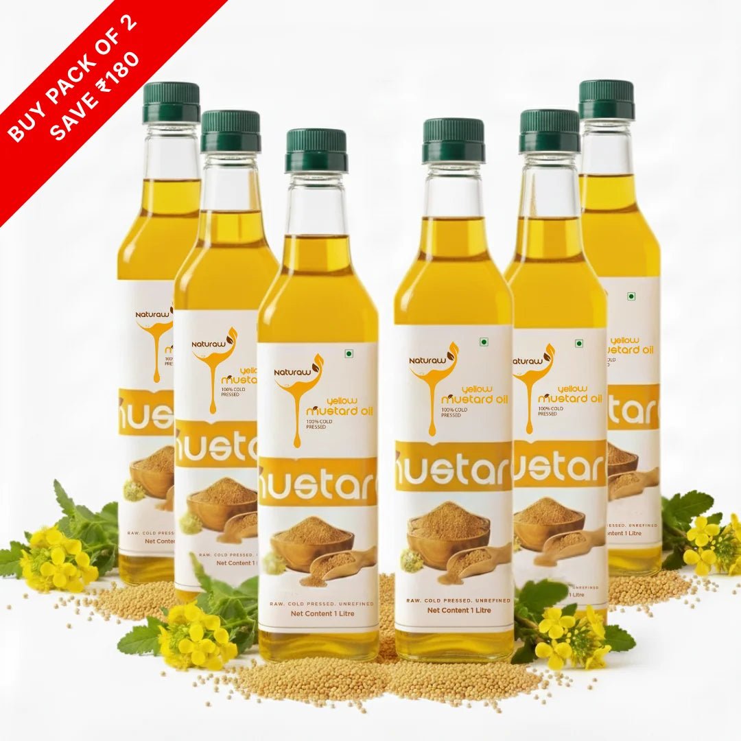 Cold Pressed Yellow Mustard Oil, Organic, Pure and Natural - Shudhkart