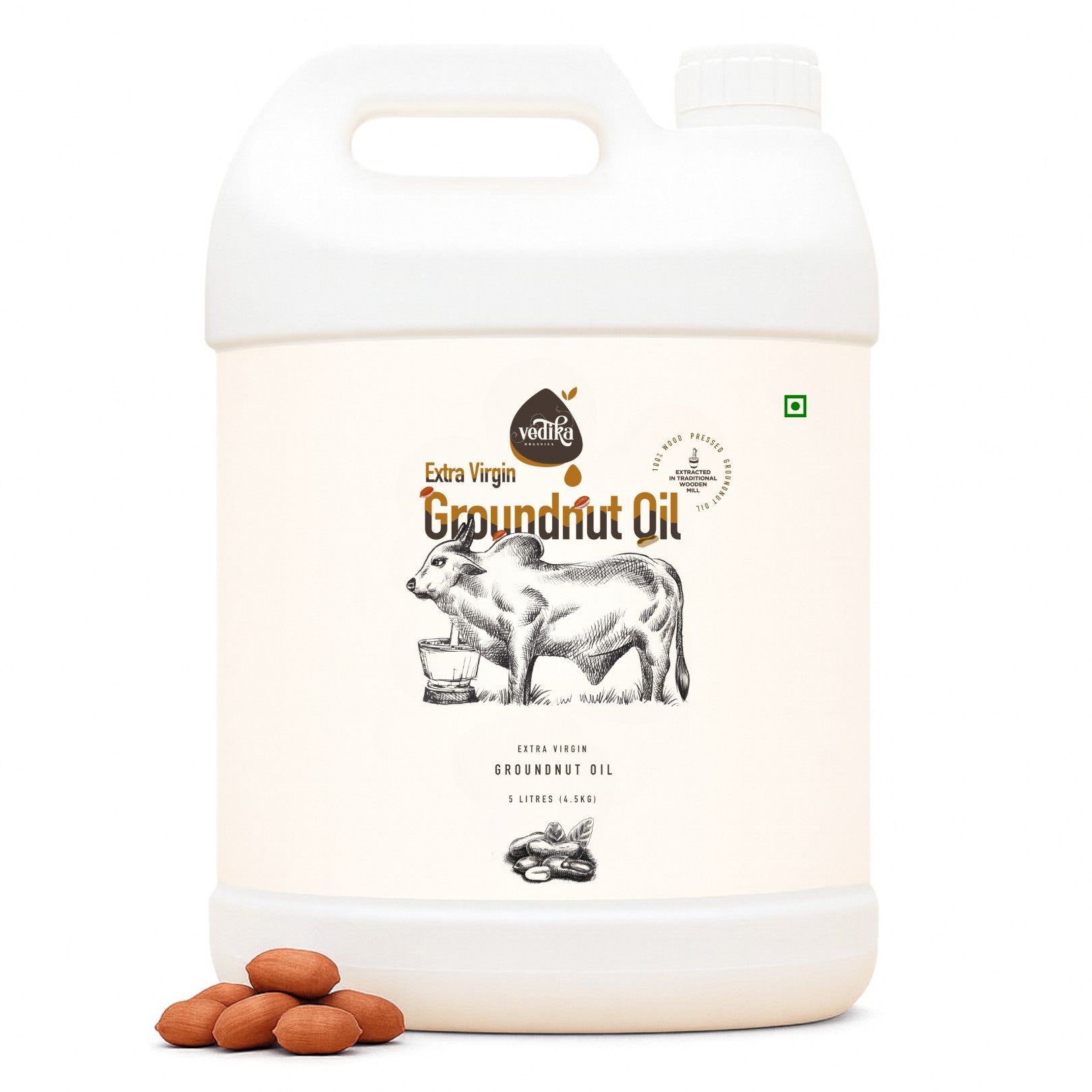 Vedika Organics Extra Virgin Groundnut Oil (1 litre)