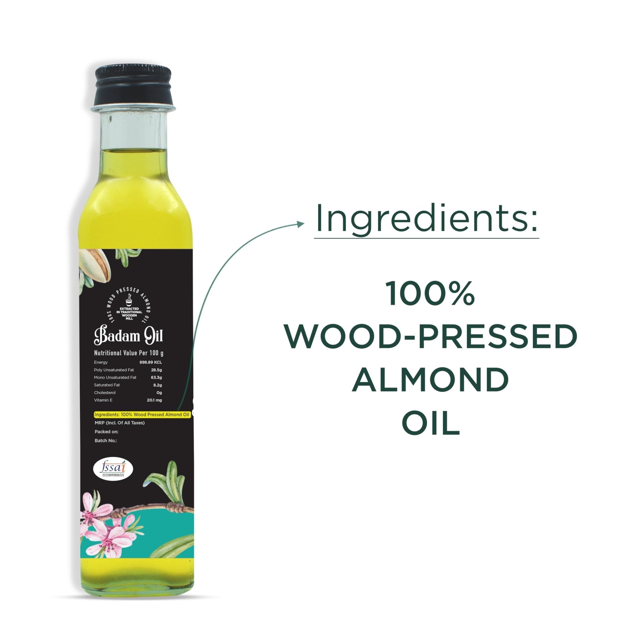 Vedika Organics Extra Virgin Gurbandi Almond Oil - Shudhkart