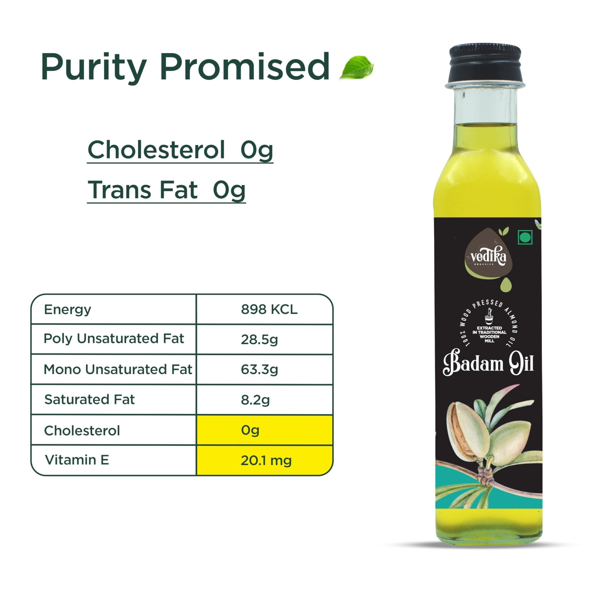Vedika Organics Extra Virgin Gurbandi Almond Oil - Shudhkart