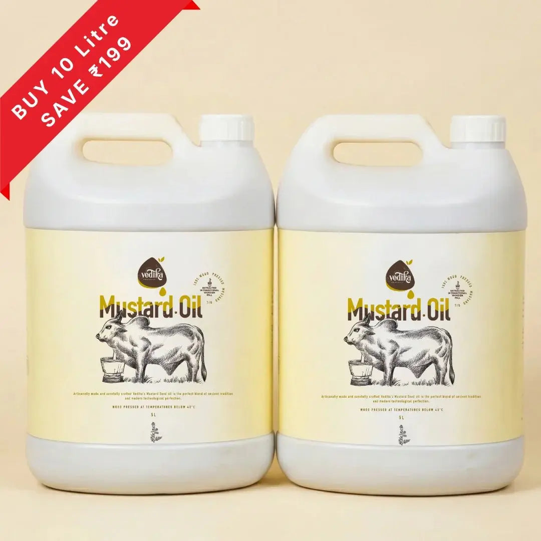 Vedika Organics Extra Virgin Kachi  Ghani Mustard Oil - Shudhkart