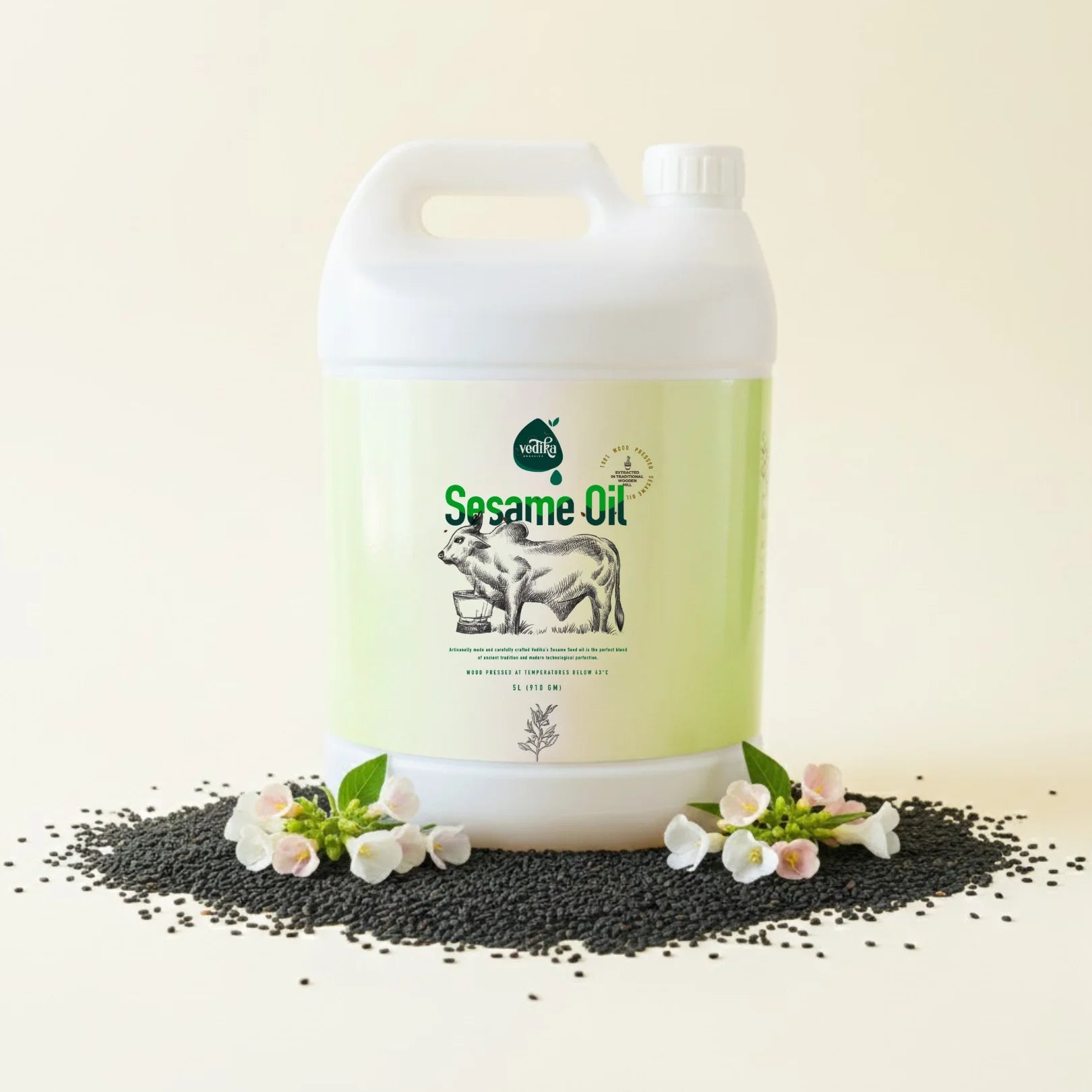 Vedika Organics Extra Virgin Sesame Oil (1 litre) - Shudhkart