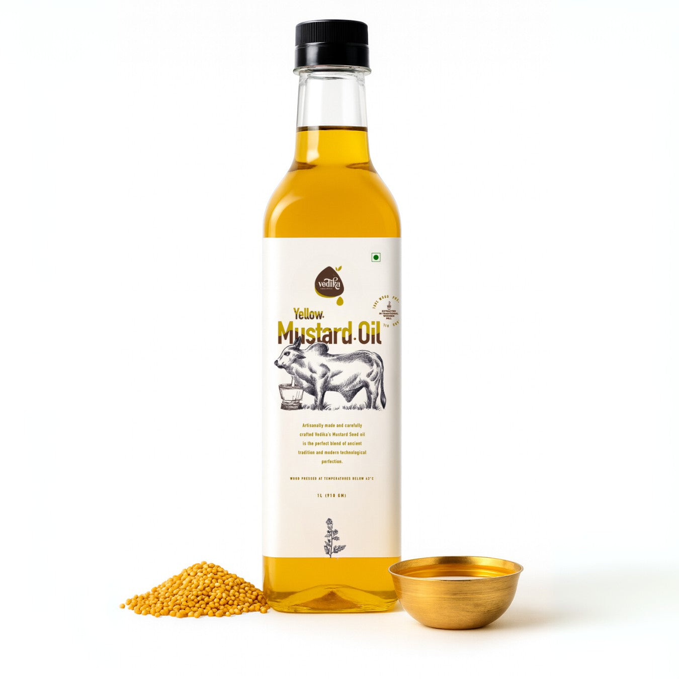 Vedika Organics Extra Virgin Yellow Mustard Oil (1 litre)